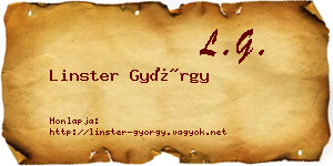 Linster György névjegykártya