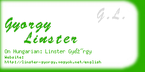 gyorgy linster business card